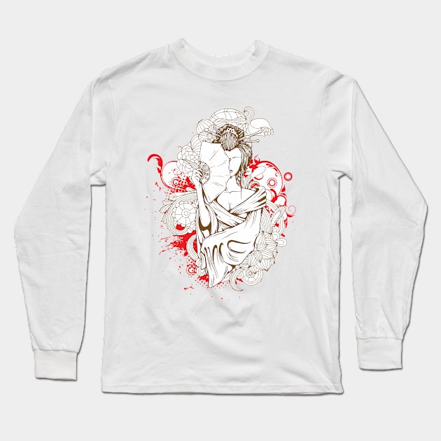 Yakuza girl Long Sleeve T-Shirt by gumacreative